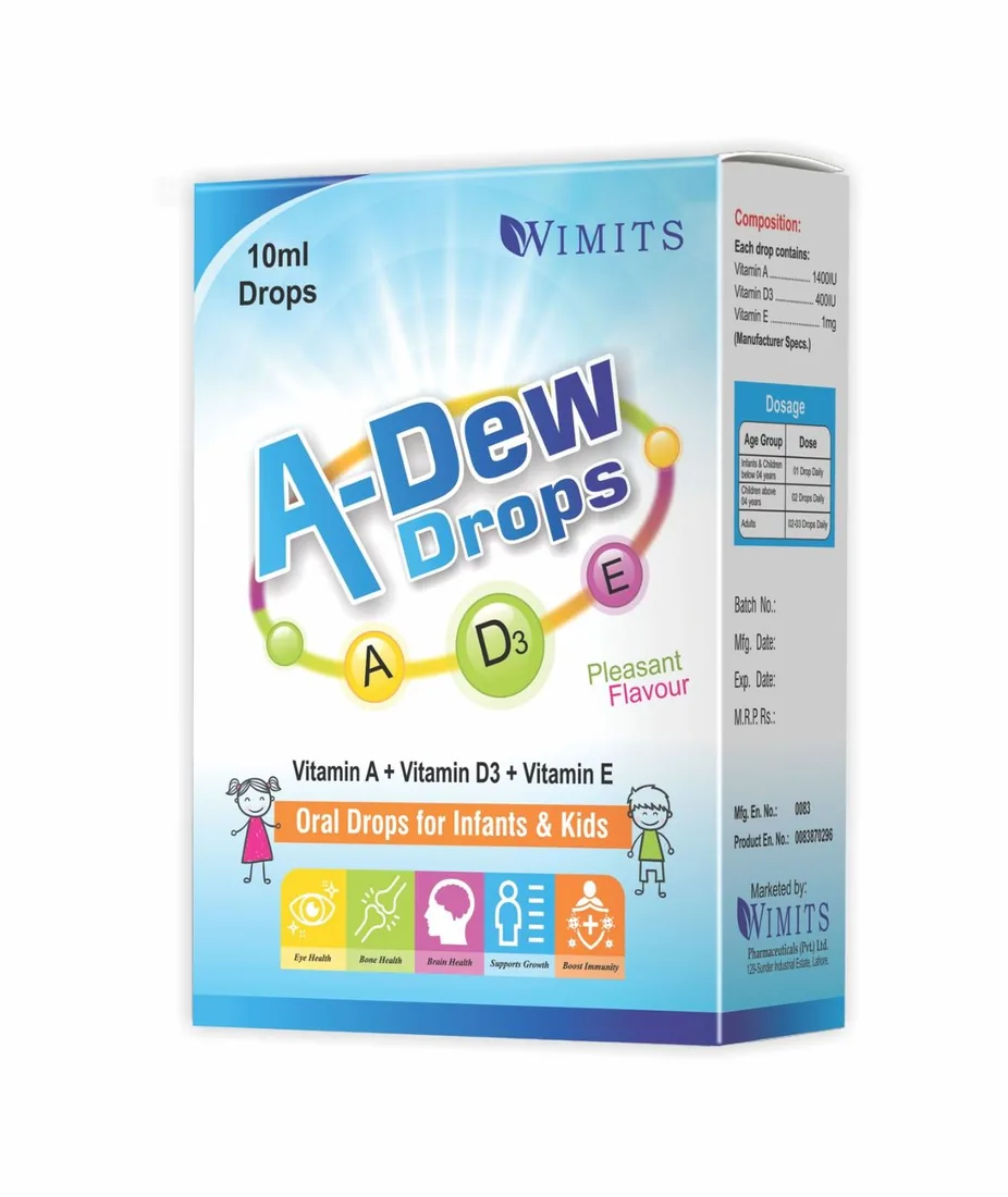 A-Dew Drops (Vitamin A) strip pack – WIMITS Pharmaceuticals