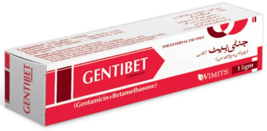 Gentibet Ointment (Gentamicin + Betamethasone) – Wimits Pharmaceuticals
