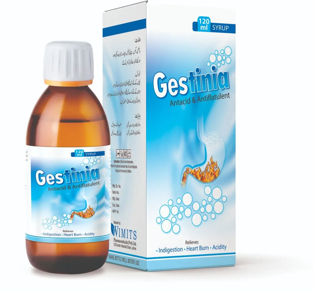 Gestinia Syrup (Zingiber officinal) strip pack – WIMITS Pharmaceuticals