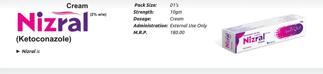 Nizral Cream (Ketoconazole.....................2% w/w) detail image – Wimits Pharmaceuticals