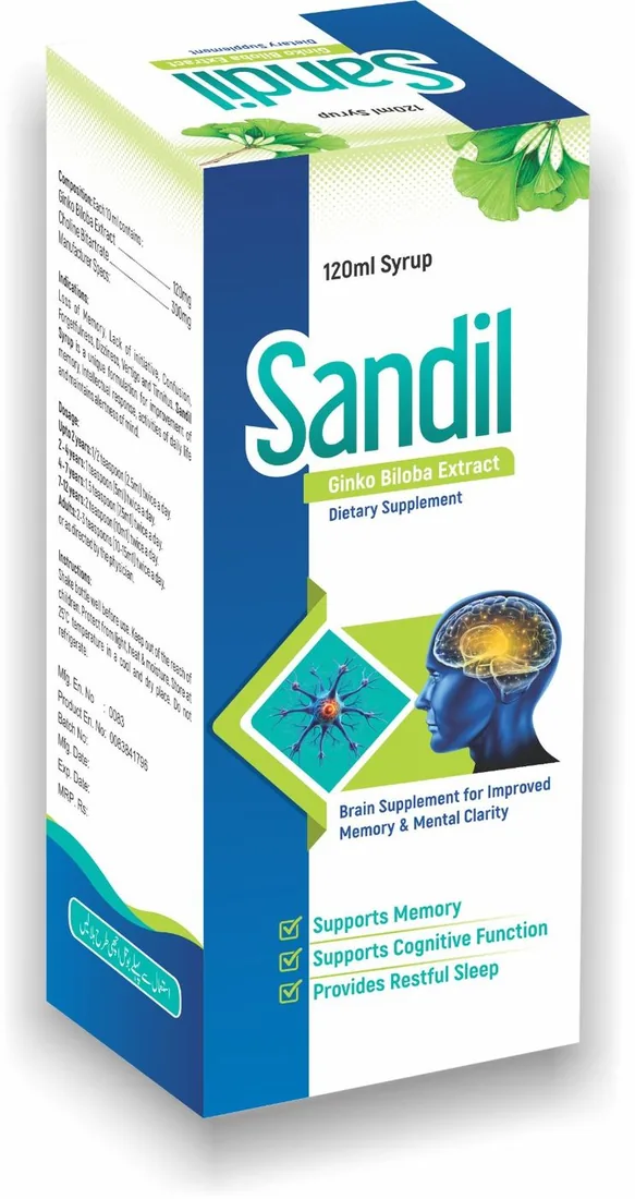 Sandil Syrup (Ginko Biloba Extract) strip pack – WIMITS Pharmaceuticals