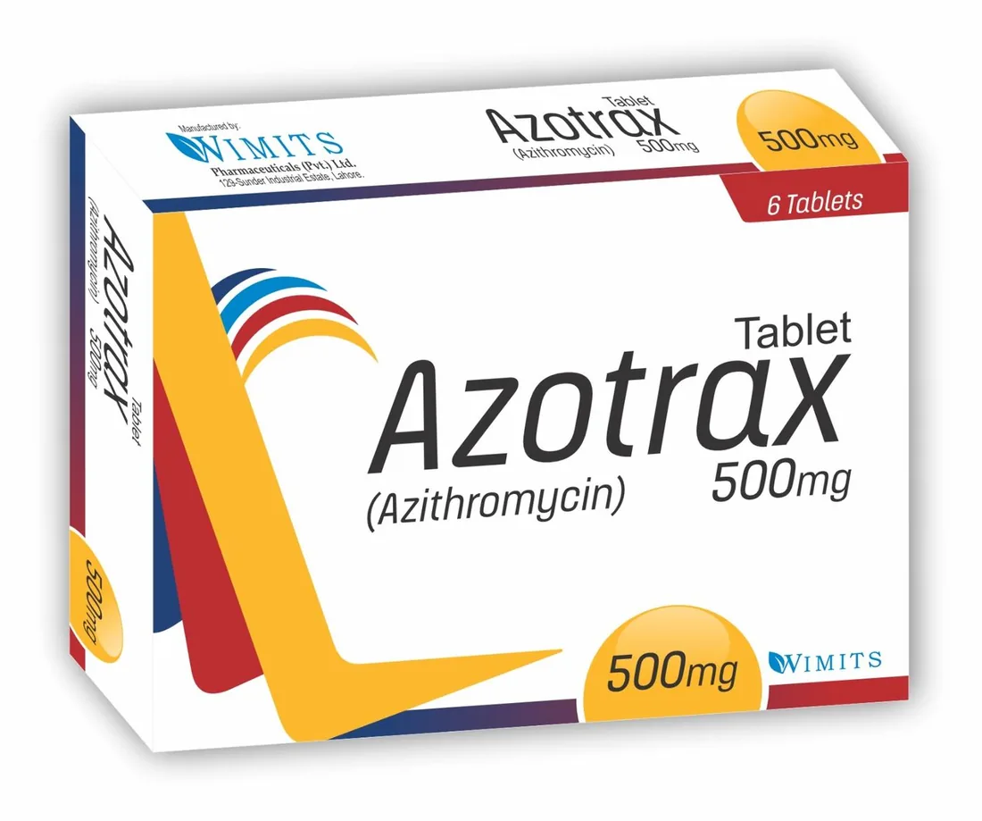 Azotrax 500mg Tablet (AZITHROMYCIN) strip pack – WIMITS Pharmaceuticals