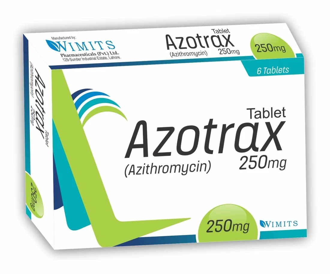 Azotrax 250mg Tablet (AZITHROMYCIN) strip pack – WIMITS Pharmaceuticals