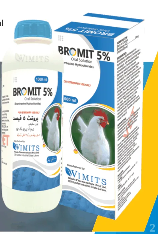 BROMIT 5% Oral-Solution-Each ml contains Bromhexine HCL....50mg   (Wimits Specs) – Wimits Pharmaceuticals