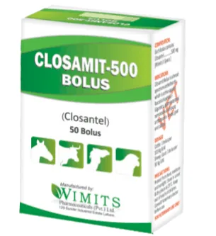 CLOSAMIT-500 Bolus-Each bolus contains: Closantel....500mg   (Wimits Specs) – Wimits Pharmaceuticals