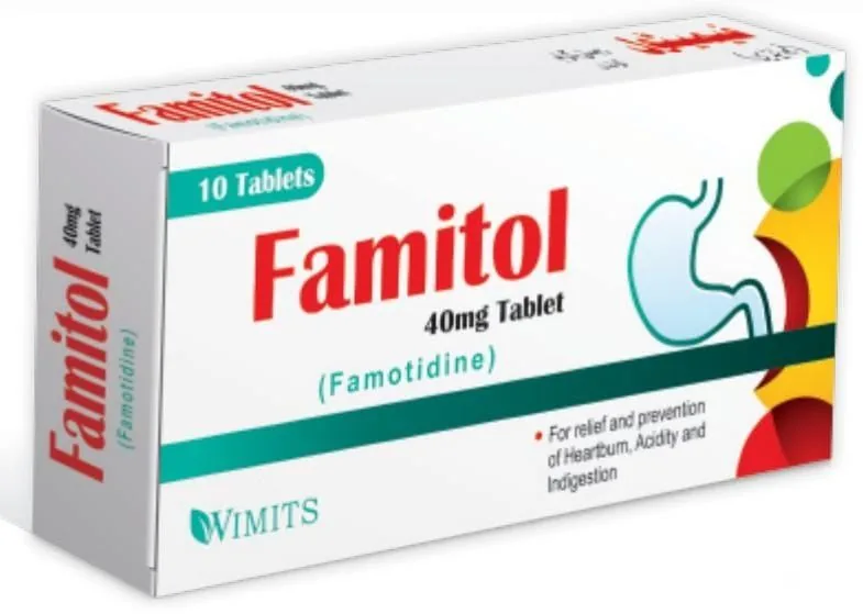 Famitol 40mg Tablet (Famotidine.......................40 mg) – Wimits Pharmaceuticals